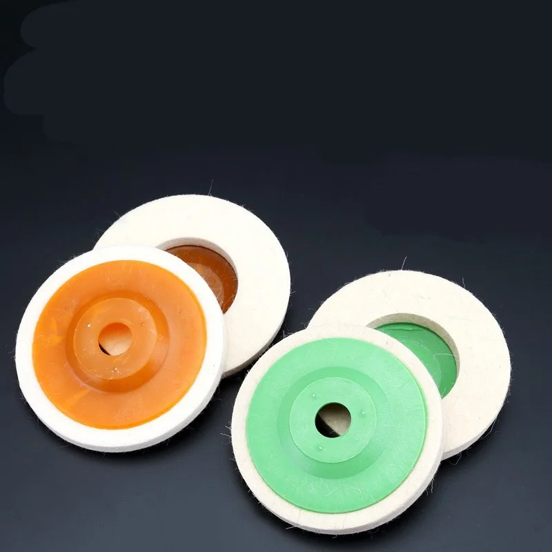 10pcs Mirror Polished Buffing Pad, Angle Grinder Felt Polishing Wheel 98mm 125mm Wool Polishing Disc