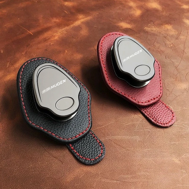 Car Sun Visor Glasses Holder Sunglasses Card Clip Auto Accessories For Honda Mugen Power Civic Accords CRV Hrv Jazz CBR VTEC VFR view 3