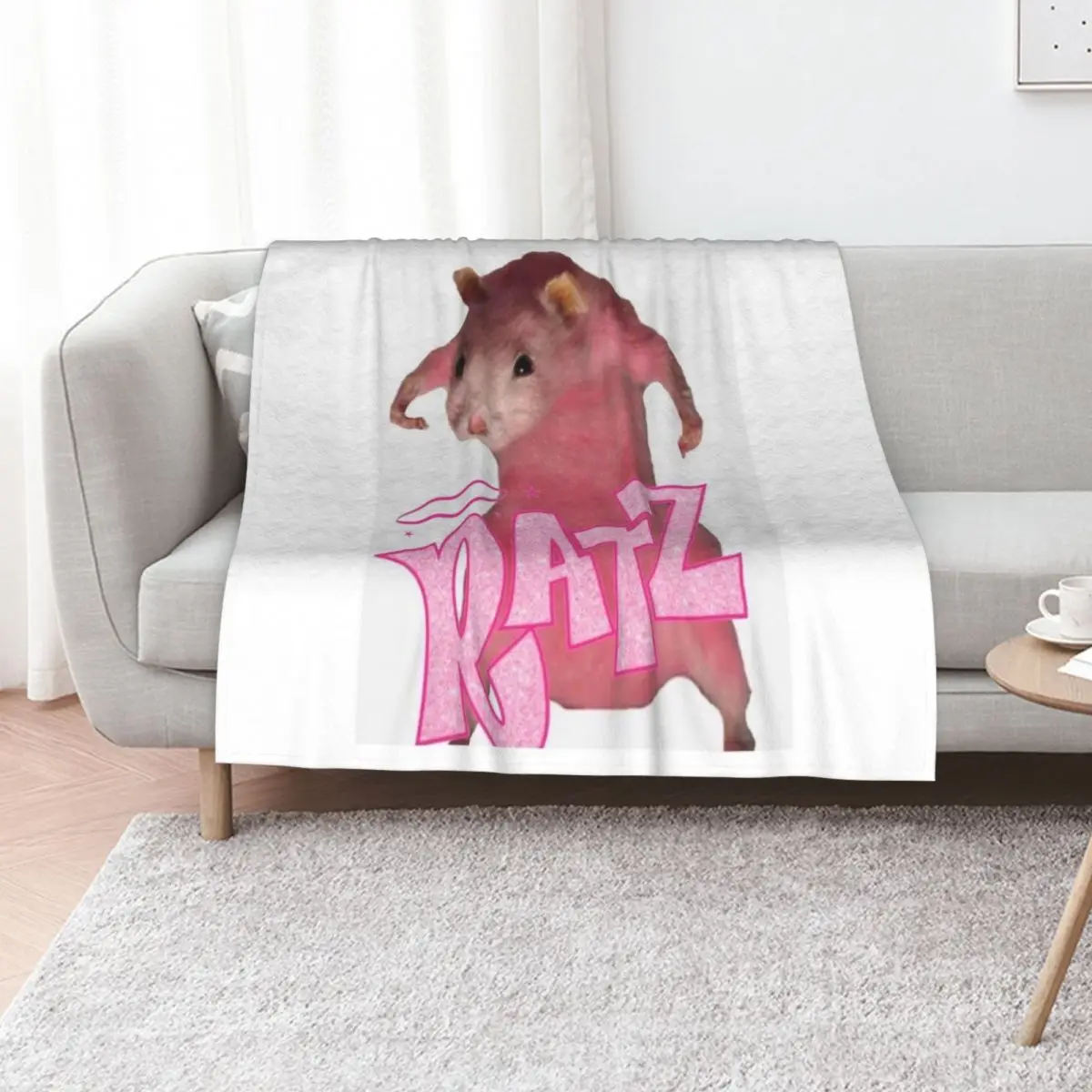 funny RATZ Throw Blanket Decorative Beds Loose For Decorative Sofa For Sofa Thin Sofa Quilt Moving Blankets