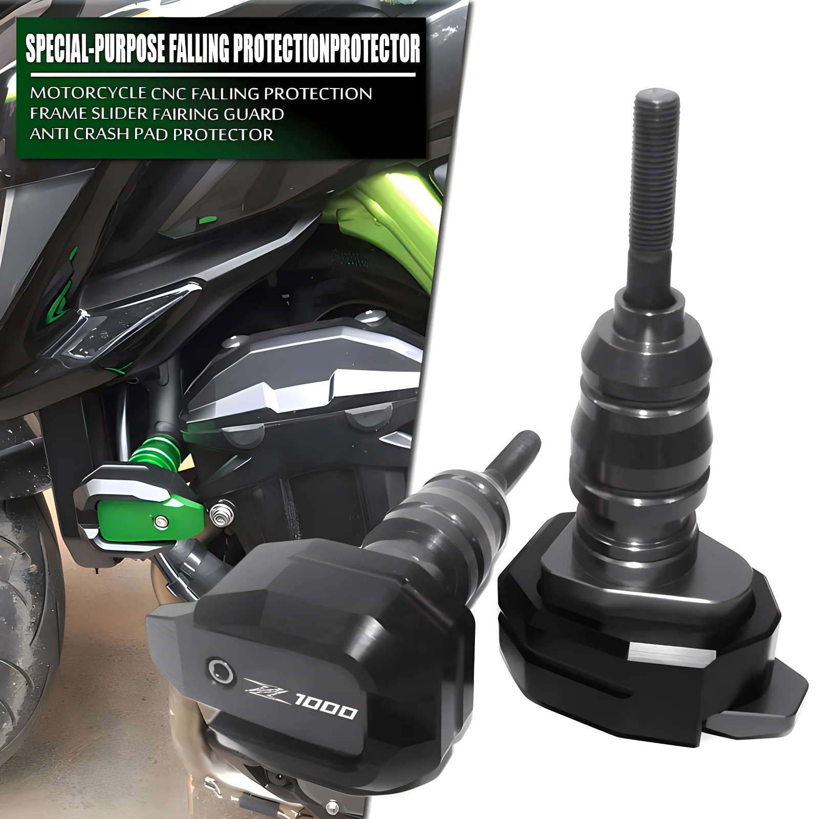 

For Kawasaki Z1000 Z 1000 2010-2016 2014 2015 Motorcycle Falling Protection Frame Slider Fairing Guard Anti Crash Pad Protector