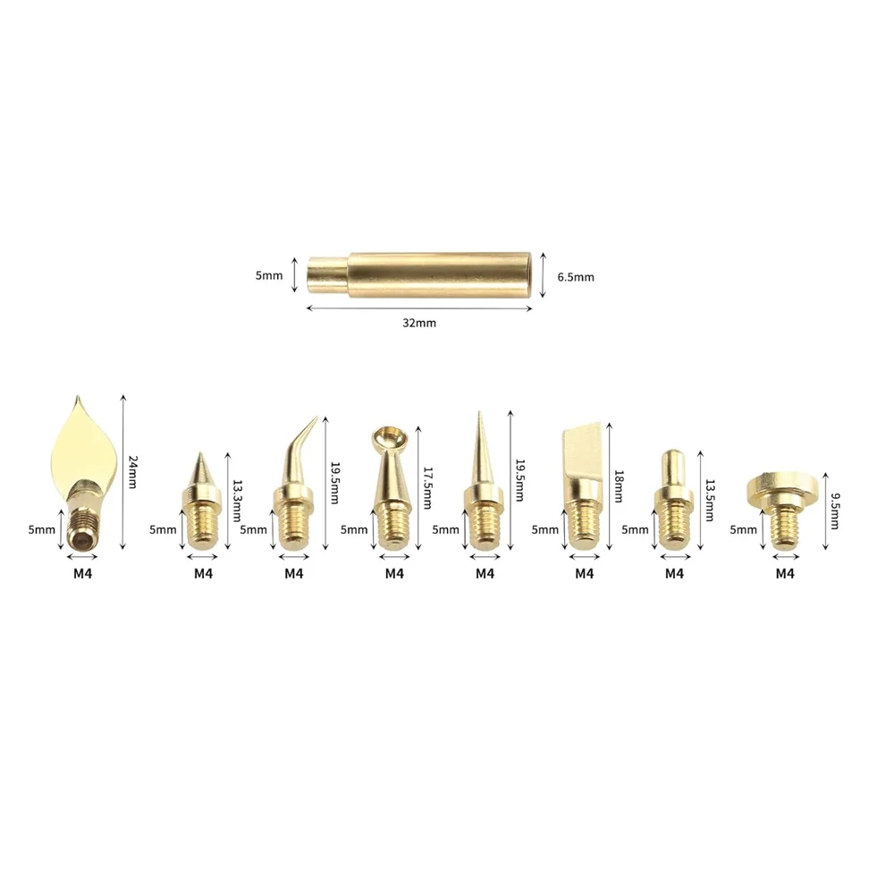 Prusa i3 mk3s 3d drucker teil tool kit modell reinigung scarper modifizieren veredelung: 8 stücke lötkolbens pitzen 1pc stecker lot