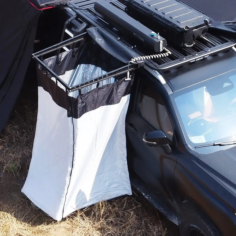 4X4 SUV Side Awning Aluminum Black Shower Tent Portable Outdoor Bathing Camping Locker Room Accessories