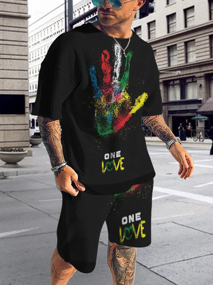 

round Ne ort Sve 3D Printing Set Casual Sportswear Youth Summer Faion Chinese Brand ex ort T-irt And orts