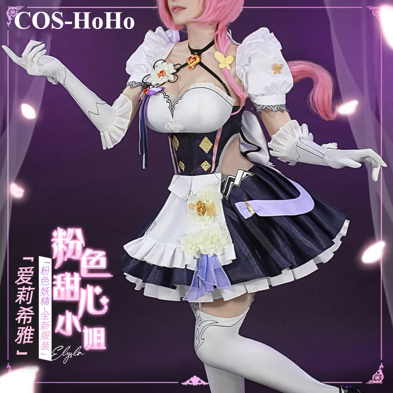 

COS-HoHo Anime Honkai Impact 3 Elysia Miss Pink Sweetheart Game Suit Lovely Dress Uniform Cosplay Costume Halloween Party Outfit