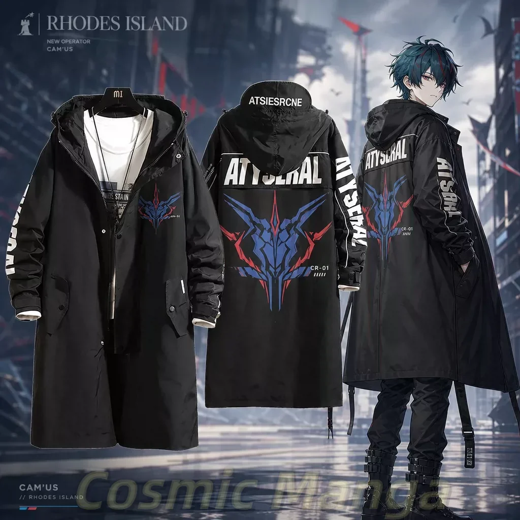 Role Play Game Arknights Camille Cosplay Long Trench Coat Jacket Fashion Casual Cool Windbreaker Clothing Halloween Gift