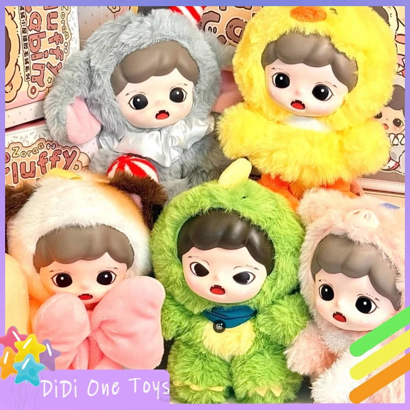 

Genuine Zoraa Fluffy Cabin Vinyl Plush Series Blind Box Trendy Play Doll Figurine Collection Desktop Ornament Fashion Trend Gift