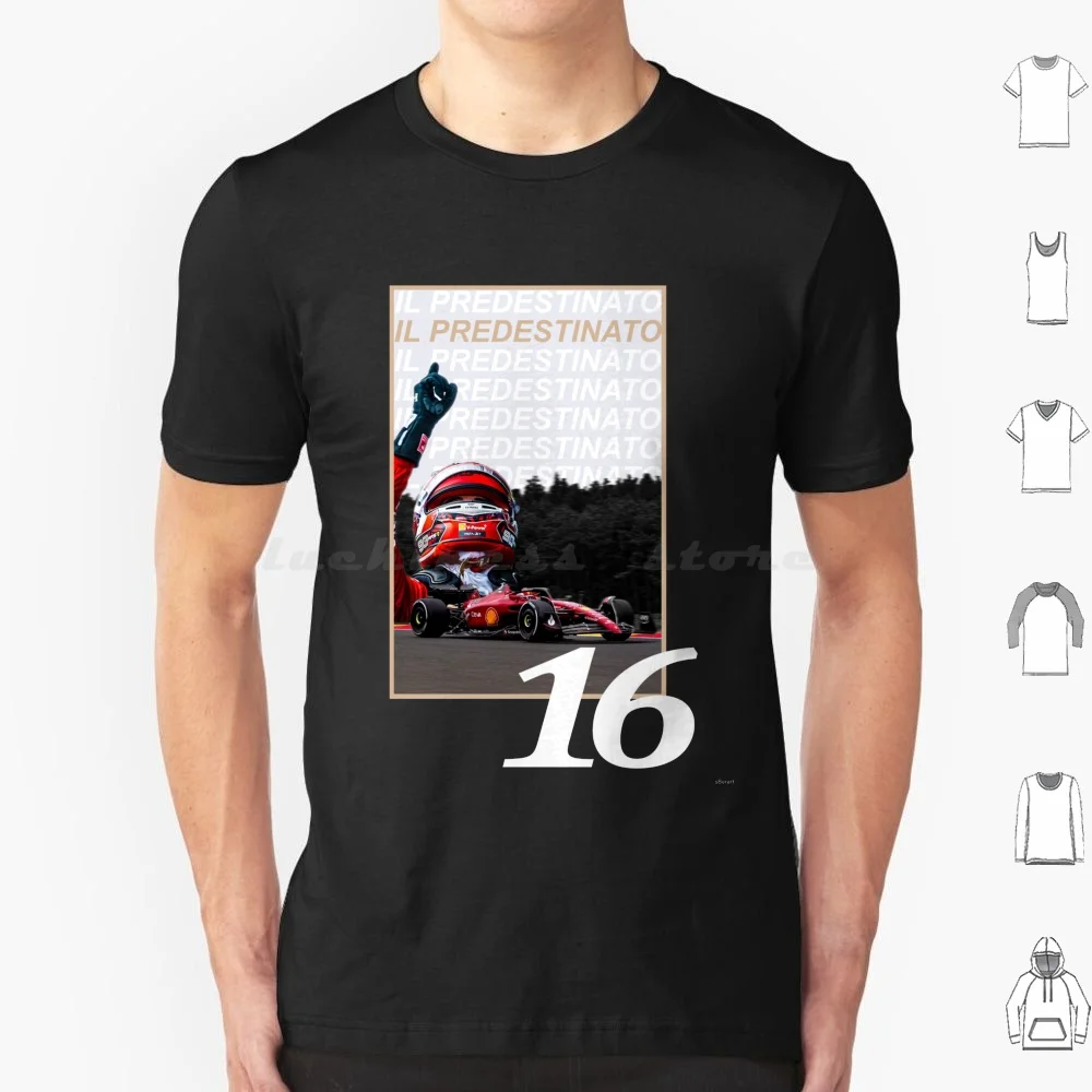 Il Predestinato Leclerc Graphic Poster Design T Shirt Big Size 100% Cotton Leclerc Graphic Design Ferarri Scuderia Ferarri