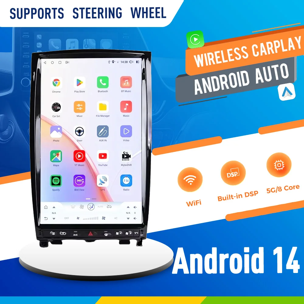 

R 14.5" Car Radio For Infiniti QX50 EX25 E35 E37 EX30D 2008-2016 Car Multimedia Stereo Player GPS Navigation Carplay Unit DSP 4G