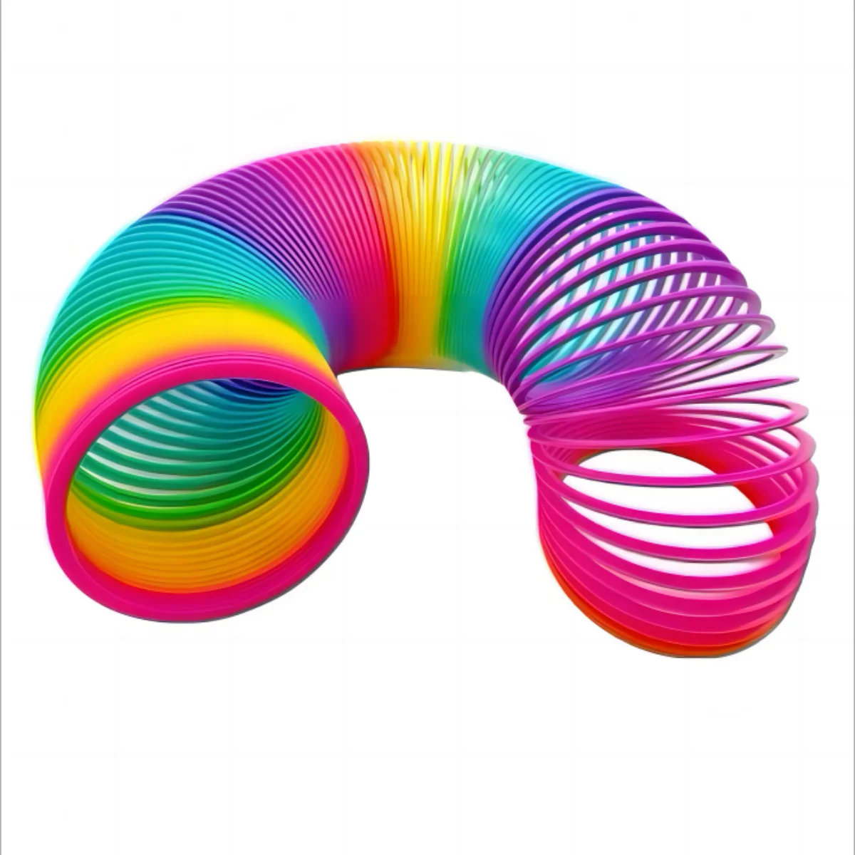 Игрушка Rainbow Coil Spring Giant Coil Spring Toys для детей, гигантские весенние игрушки для мальчиков и девочек, красочные неоновые пластиковые подарки