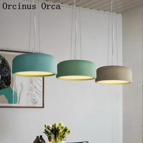 

Modern color circular ceiling lamp dining bedroom Nordic creative personality LED ceiling lamp chandelier dual-use