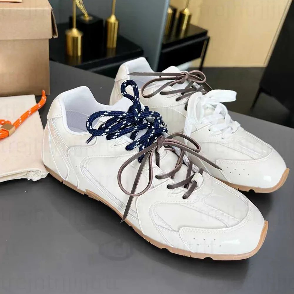 

New Flat Casual Shoes loafer mule Women Round Toe Lace Up Luxury Men Shoes Running Couple Designer Shoes Cow Suede Unisex