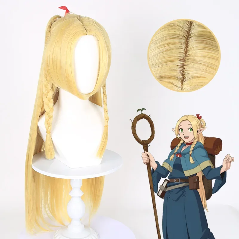 Anime Delicious in Dungeon Marcille Donato Cosplay disfraz peluca vestido capa orejas horquillas bolsa cinturón espíritu uniforme Halloween niñas