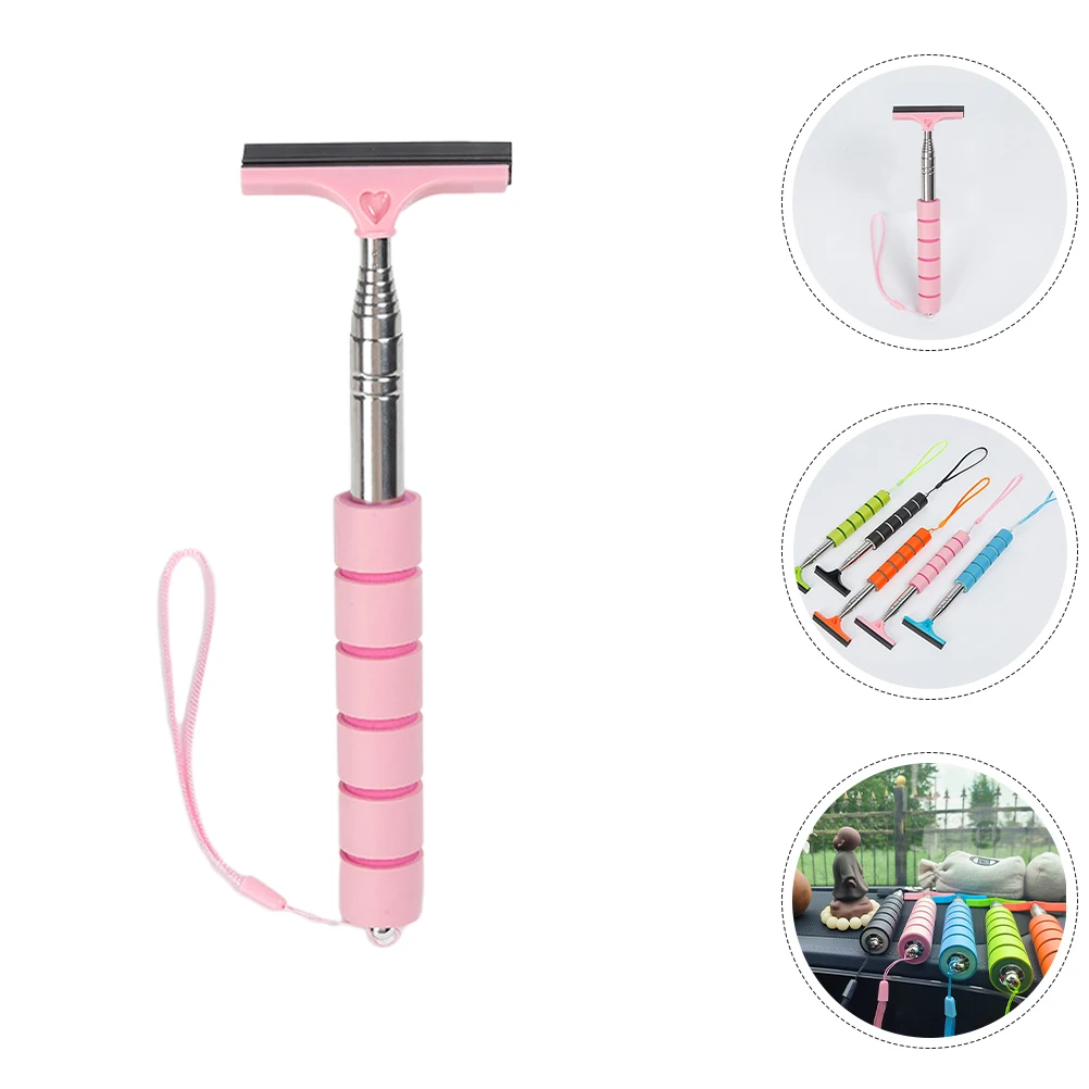 

Telescopic Car Rearview Mirror Wiper Pink Adjustable Handle Sponge Window Cleaner Windshield Glass Tools Auto Damaged Parts