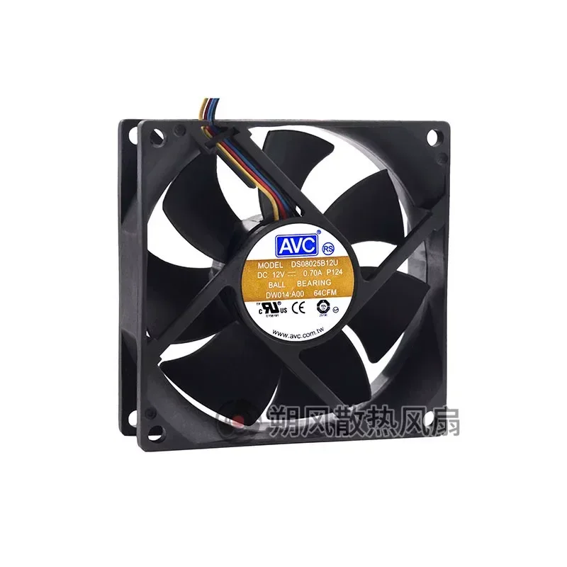 for AVC DS08025B12U Original 8025 12V 0.70A 8CM PWM Intelligent Temperature Control Cooling Fan