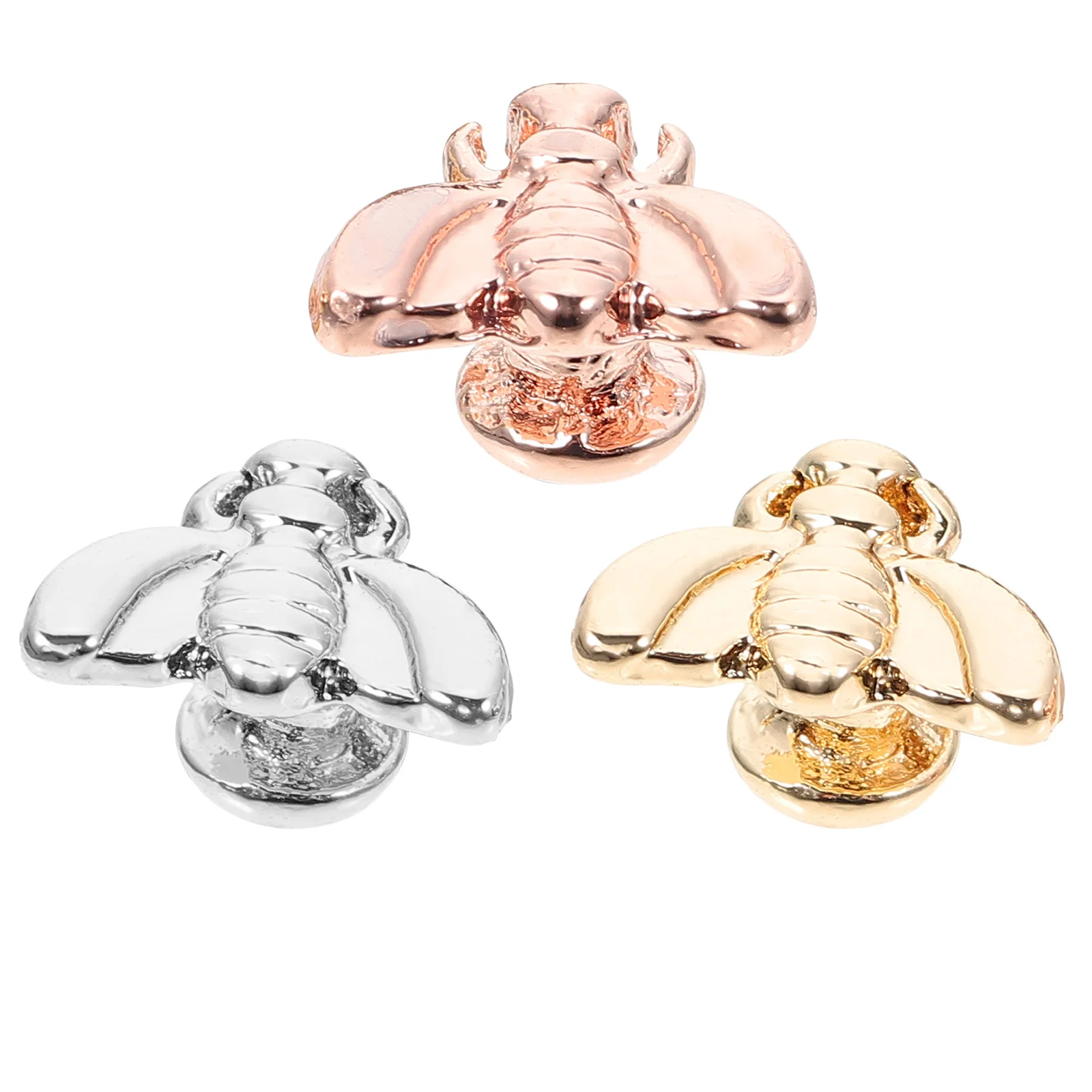 3pcs Bee Shape Buckle for Watchband Charms Zinc Alloy Decorative Watch Strap buckle Fits Most Styles Long