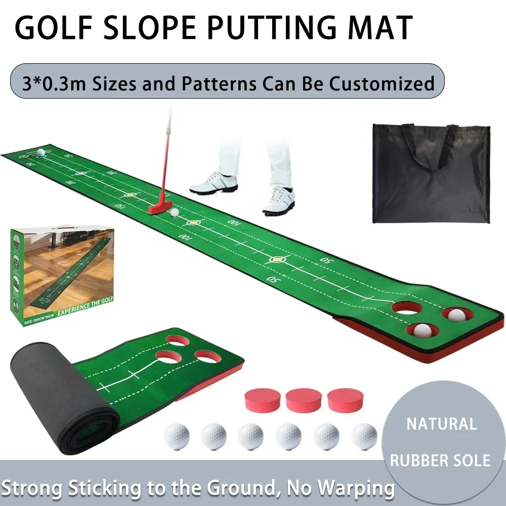 High Quality Hot Selling Golf Putting Training Aid Aluminum Mini Golf Indoor Putting Gift Set Golf Putting Blanket Set