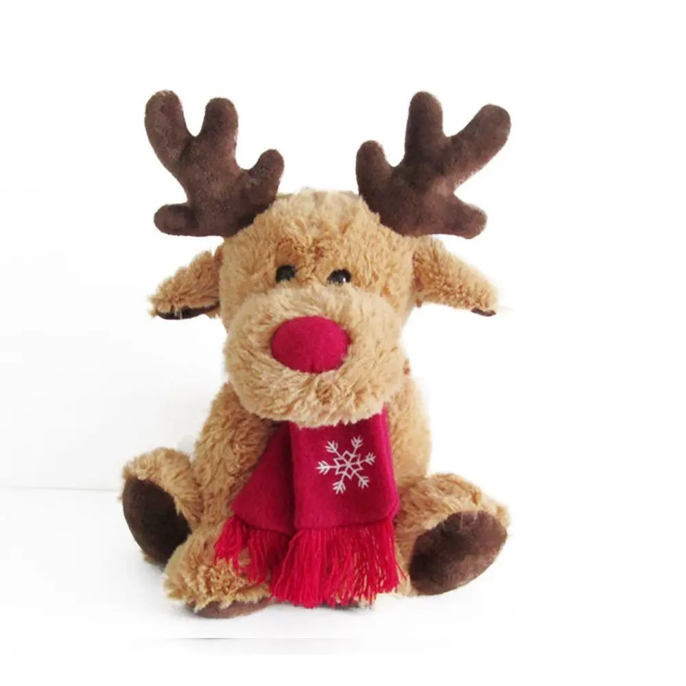 

30cm Cute Reindeer Dolls Accessories Cartoon Elk Stuffed Toy Plush Doll Elk Plush Toys Christmas Gifts
