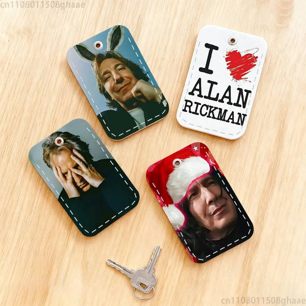 

Alan Rickman Funny Keychain Card Holder, Badge Credit Card Holder, Student ID Card Holder