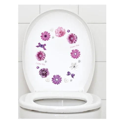 

3D Batoom Kitchen Toilet Tile Stiers Waterproof Glass Decals Frie Stier Batoom Decorations Unikoo Plant Floral Pattern