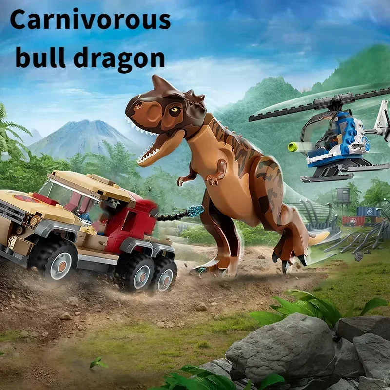 Compatibele MOC-sets Dinosaur Series Bouwstenen 76966 Dinosaur Missions: Allosaurus Transport Truck Kinderen World Park Speelgoed