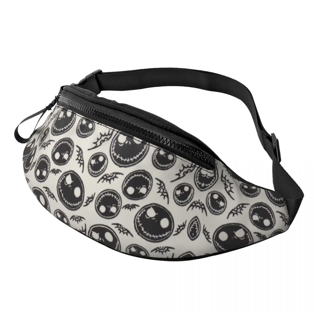 

Custom Jack Skellington Fanny Pack for Pumpkin King The Nightmare Before Christmas Crossbody Bag Traveling Phone Money Pouch