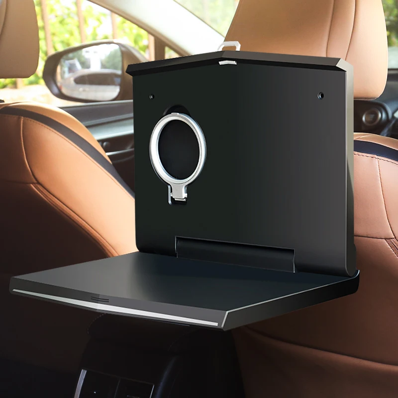 

Foldable Back Seat Car Tray Table Laptop Stand Tablet Desk Multi-Purpose Travel Organizer with Adjustable Mount