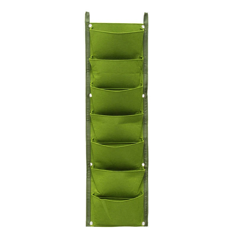 7 Pocket Vertical Growing Planting Bag Wall Hanging Pocket Pot Garden Planter Planting Bag Planting Bag Garden Tool Planting