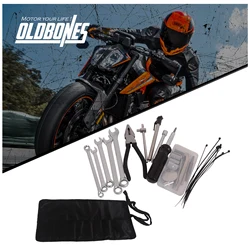 12 Pcs Motorbike Repair Tool Wrench Kit Universal For Metric Japanese Motorcycles BeachCar Outdoor Travel Maintenance Package