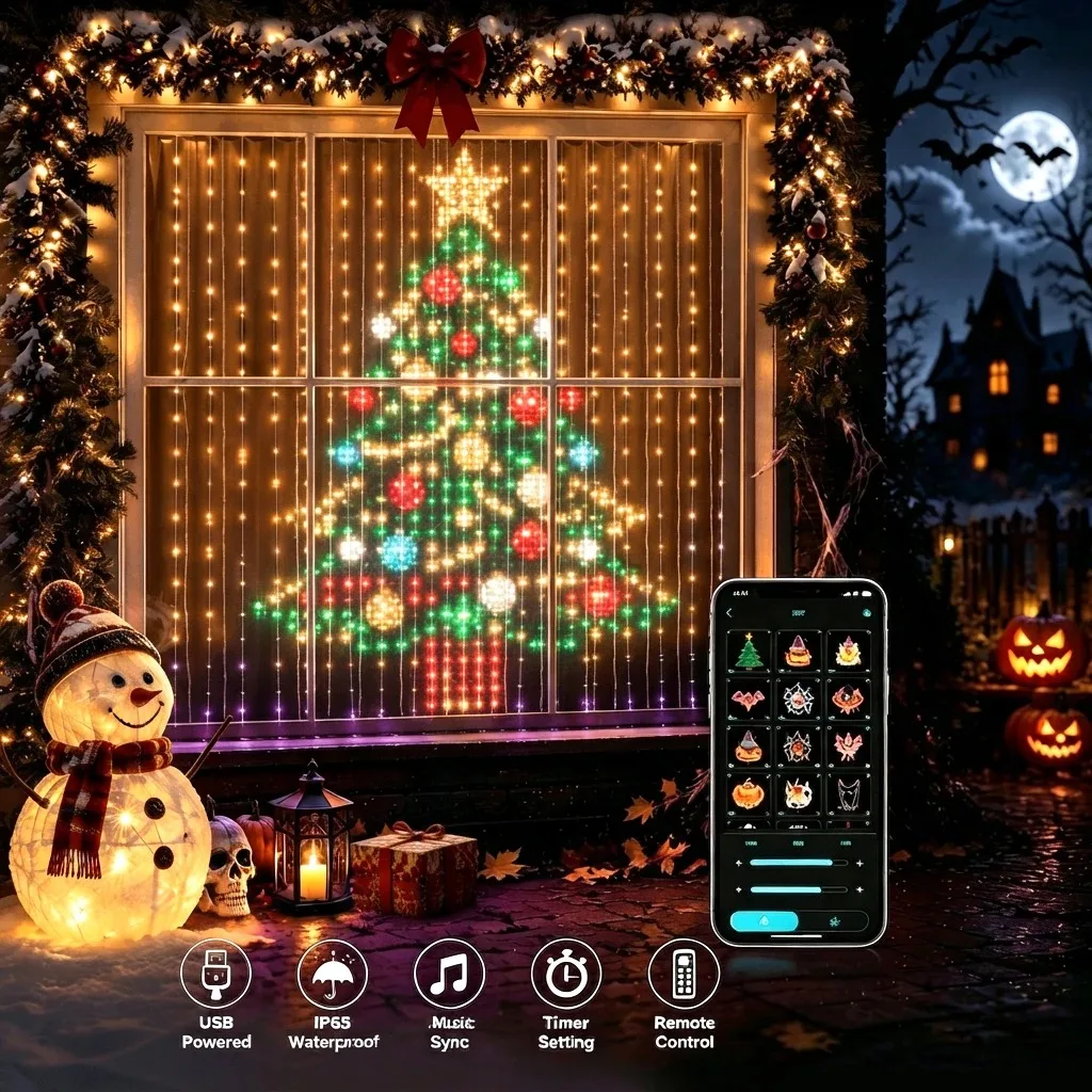 outdoor-solar-icicle-curtain-lights-waterproof-multicolor-yard-christmas-festival-eaves-wall-garden-decoration