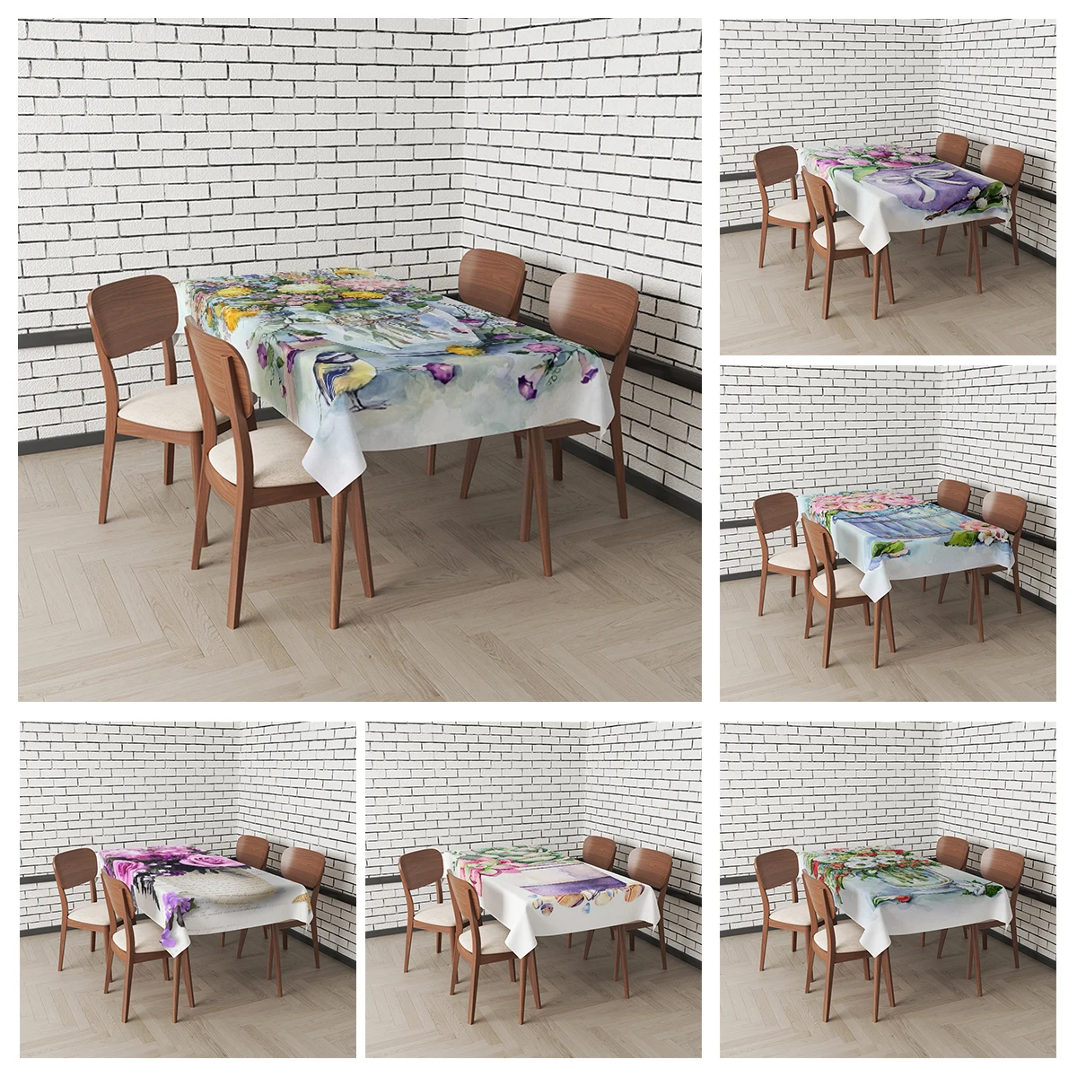 Home tablecloths for dining table decoration Natural and Animal Styles rectangular table accessories cloth Anti-stain tablecloth