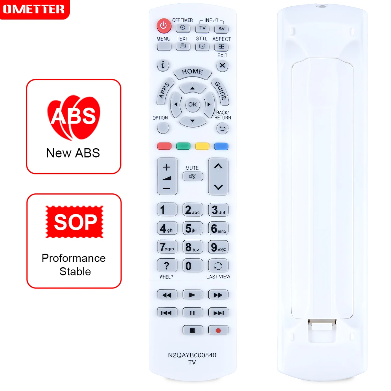 

N2QAYB000840 Remote Control For Panasonic TV TX-L39EX64 TX-L42E6EW TX-42AS600Y