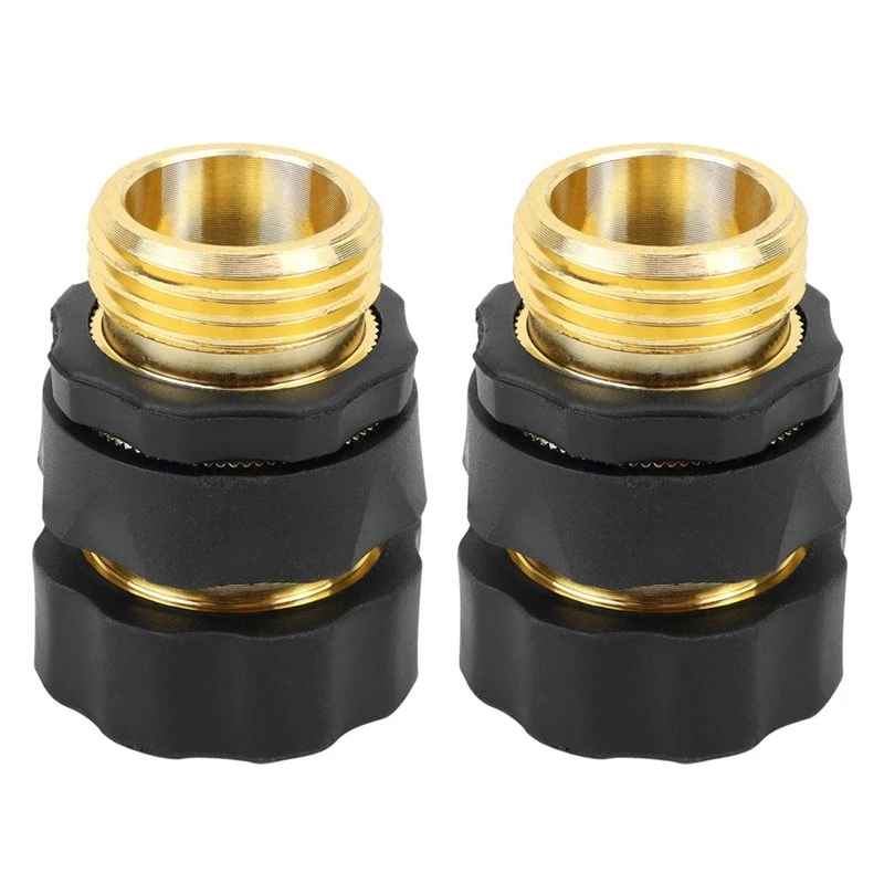 ABEZ 3/4 Inch Garden Hose Quick Connector American Male Female Hose Adapter Set Leakproof Garden Hose Connection Kit