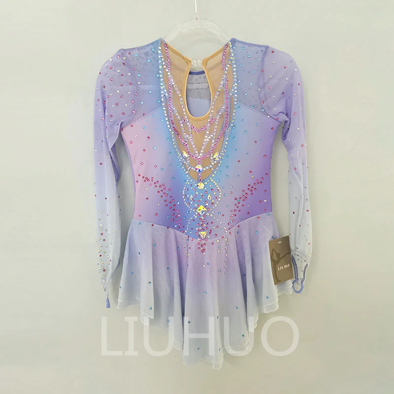 LIUHUO Figure Skating Dress For Teens Girls Women Competitions Leotards Winter Stage Show Competition Uniform