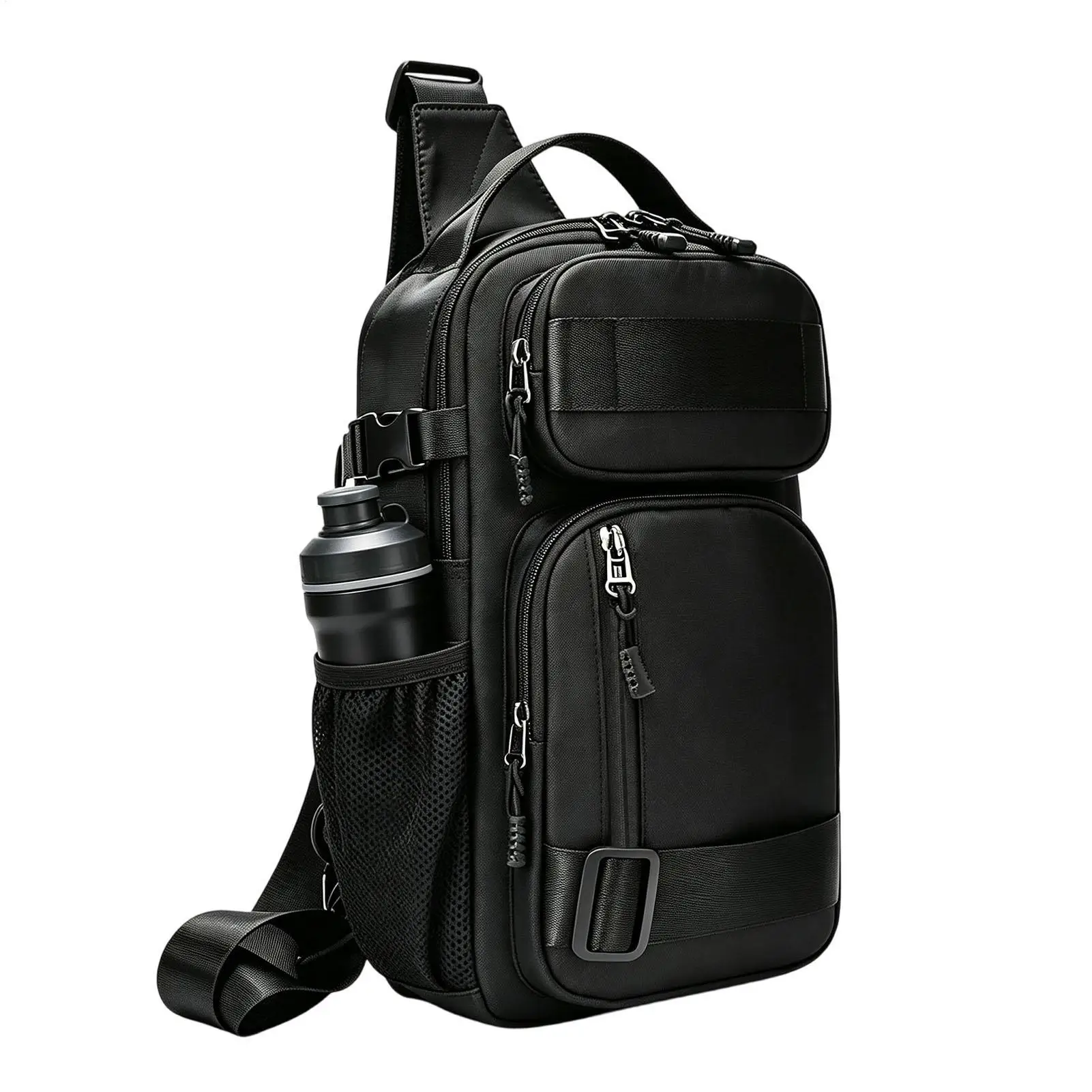 Men Chest Bag Adjustable Lightweight Multi-Pocket Pouch Over The Shoulder Bags For Commuter Cycling Gym Sports Hiking Fishing