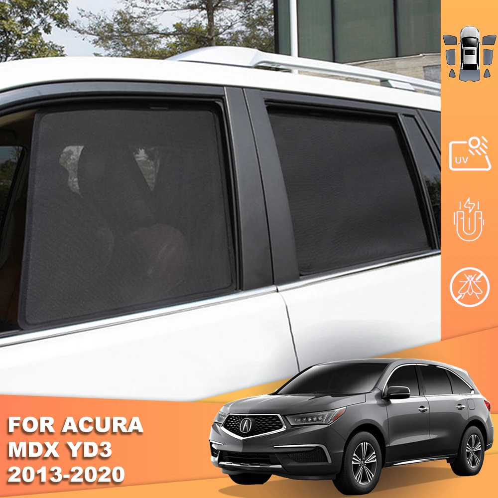 

For Acura MDX MK3 2014-2020 Magnetic Car SunShade Shield Front Windshield Curtain Rear Side Baby Window Sun shade Visor