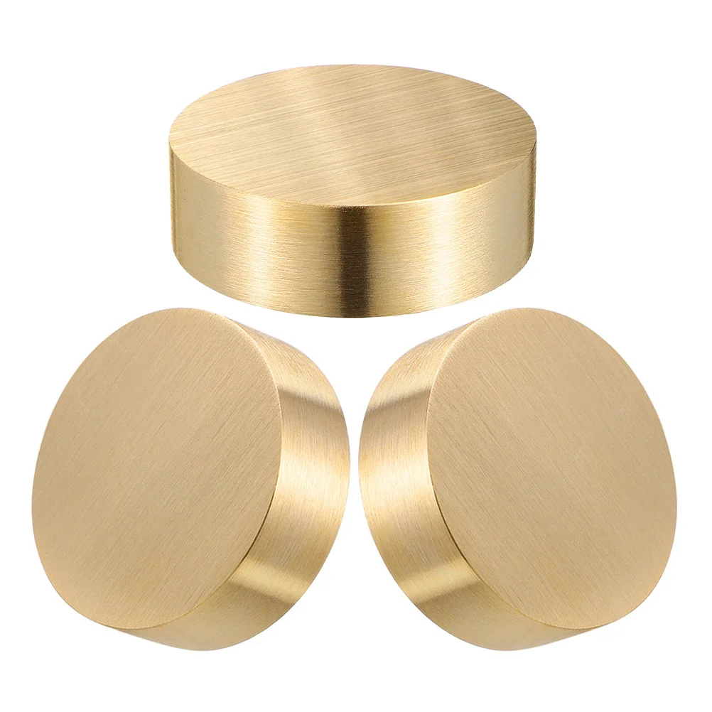 

3Pcs Round Paperweight Brass Heavy Decorative Weight for Desk Office Home Calligraphy Practice Drawing Tool Minimalist Design
