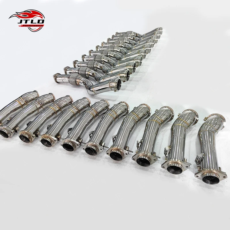 JTLD High-Performance Stainless Steel Mirror Polished Downpipe For G80 M3/G82 M4-Direct Fit