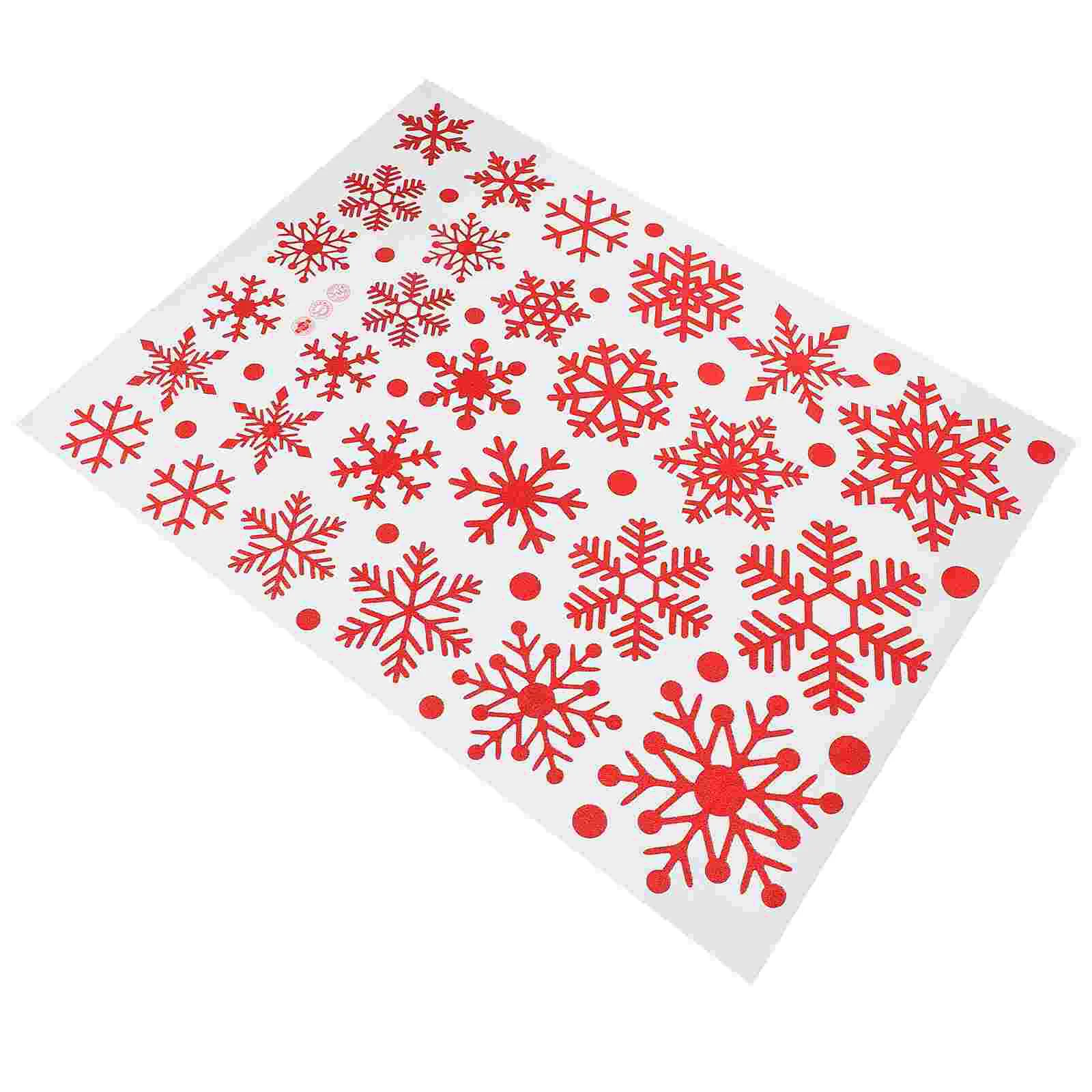 Decoração floco de neve adesivos decoração de natal pvc parede de natal decorar para janela vermelha vitrine