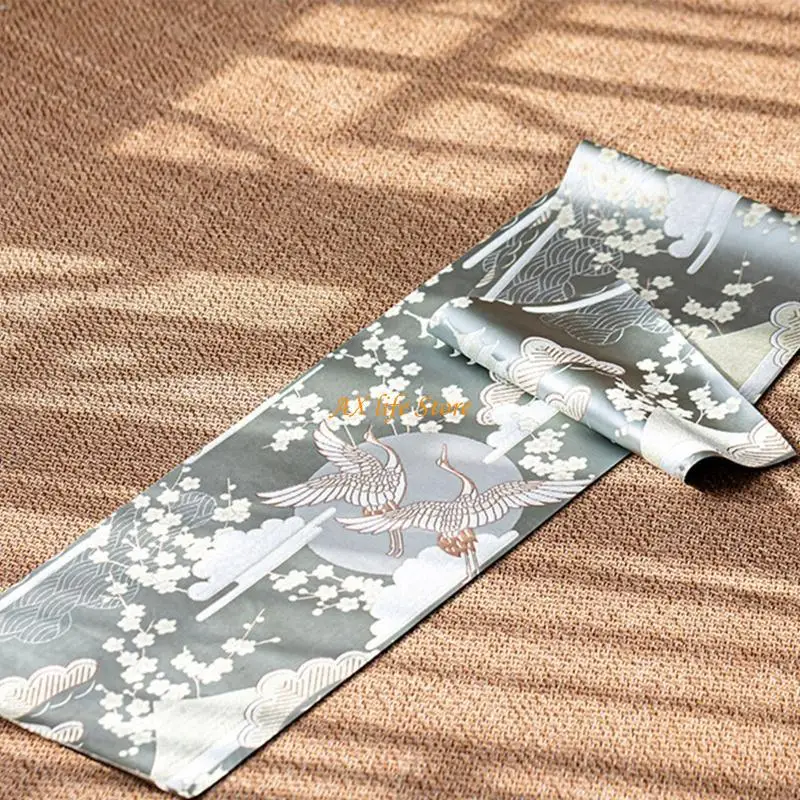 

J2HA Tea Ceremony Kung Fu Tea Set Set Mat Hand Woven Satin Table Mat Placemat Home Décor