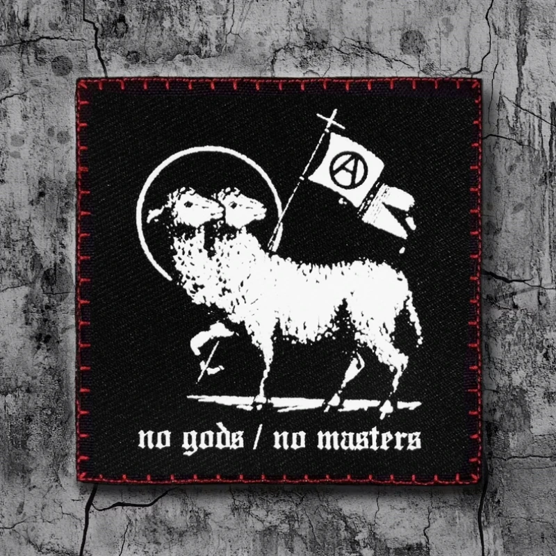 No Gods No Masters Print Patch, Tactical Morale Badge