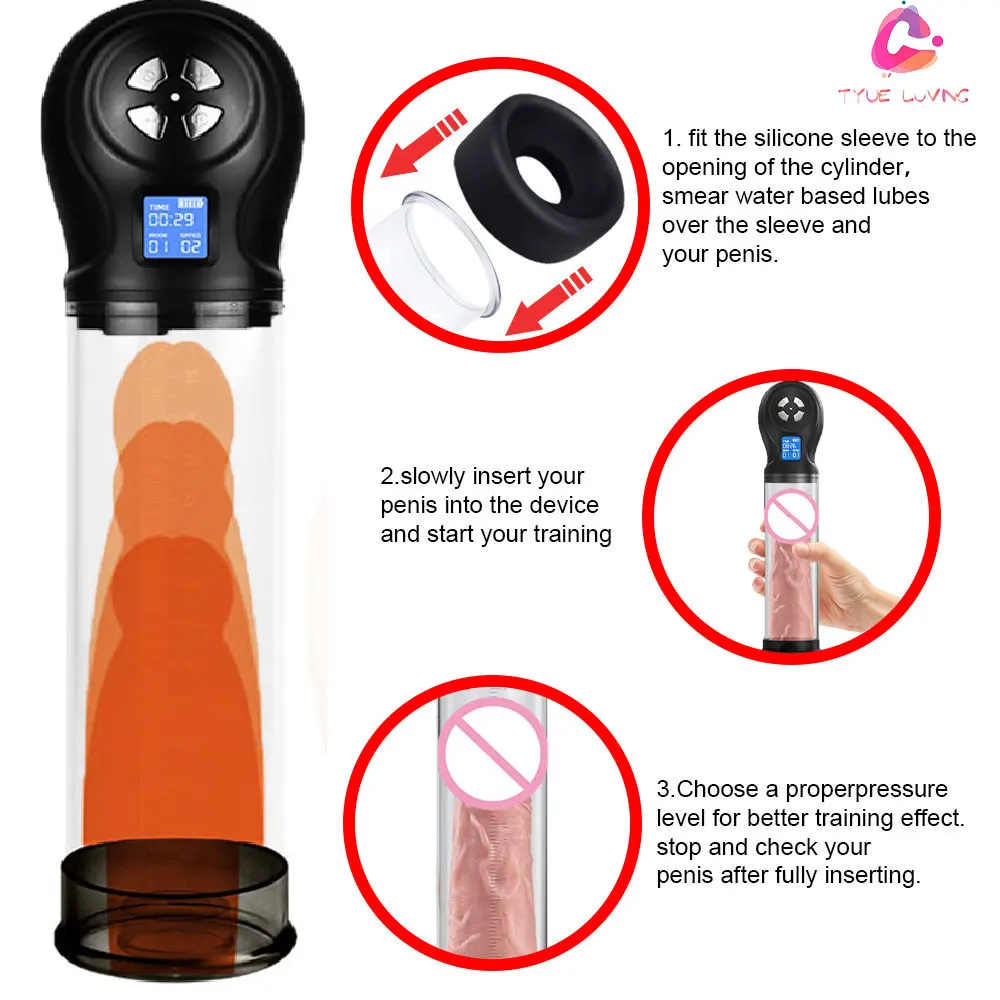 Male Penis Pump Vacuum Electri Pump For Men Automatic Penis Expander Enhancer Masturbator Penile Trainer Adult Sex Toys for Male