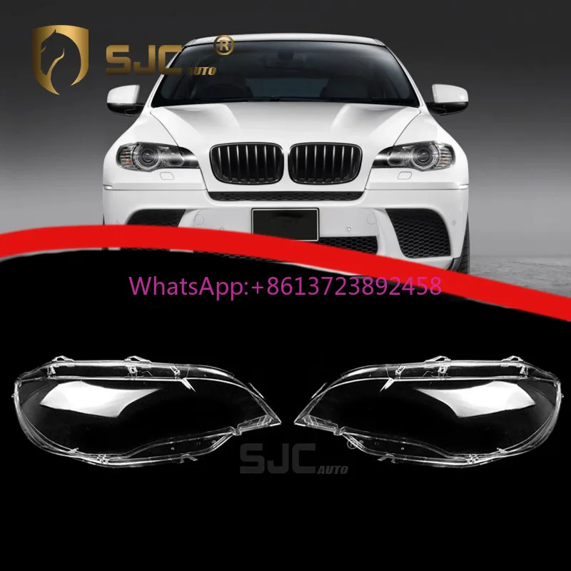 

Auto Parts for BMW X6 E71 08-14 Headlights Cover High Quality X6 Transparent Headlights Cover E71 Headlights Shell Mask