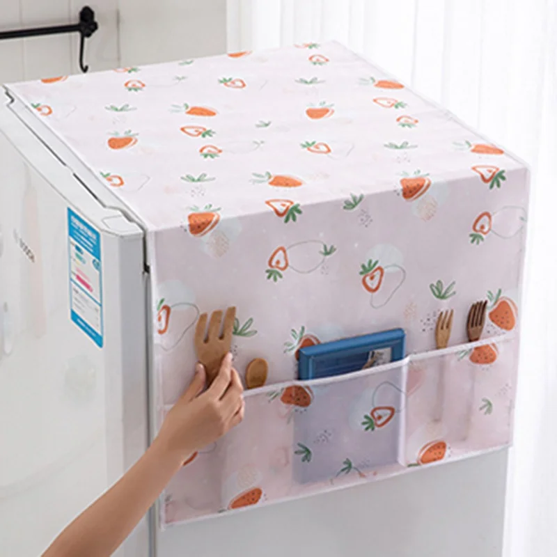 Dust Proof Cover Colorful Refrigerator Pocket Multipurpose Dust Cloth Home Textile Washing Machine Covers Household Home Storage