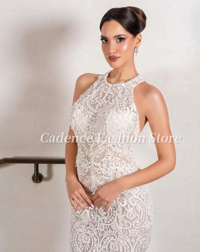 Великолепные свадебные платья без бретелек с открытой спиной и кружевной аппликацией, длинные свадебные платья длиной до пола, 2025 г.