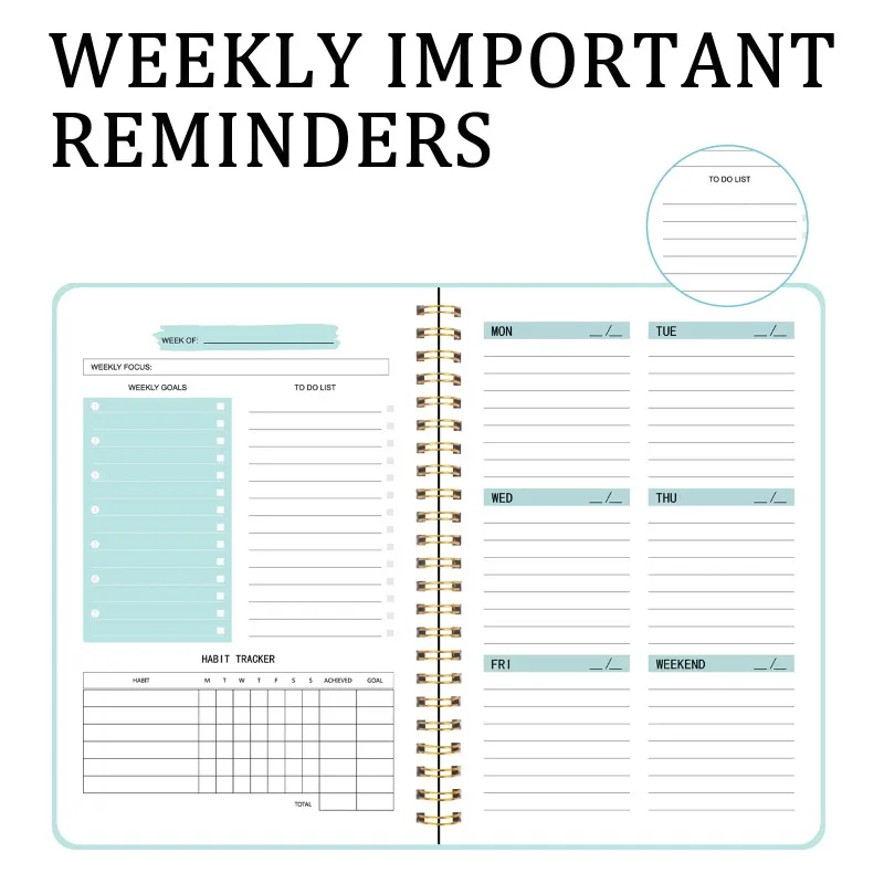 2024 Weekly Planner Agenda Notepad A5 Notebook 52 Weekly Planner Schedule Stationery School Office Supplies Stationery