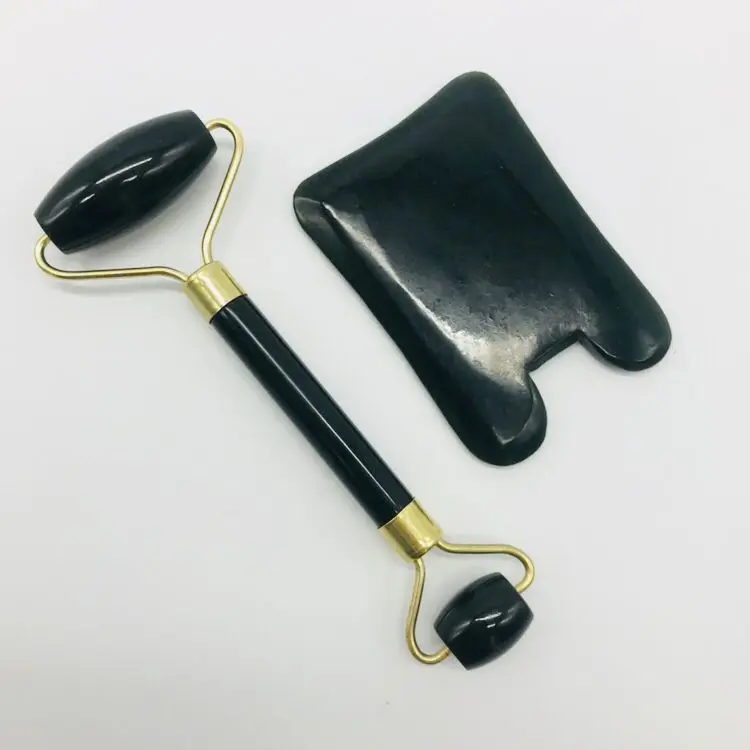 Premium Nephrite Face Massager Roller Scraping Tool Face and Neck Rose Quartz Material Hand Application