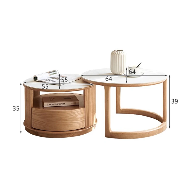 Italian Vintage Coffee Tables Premium Textured Unique Round Coffee Tables Cute Design Meubles De Maison Living Room Furniture