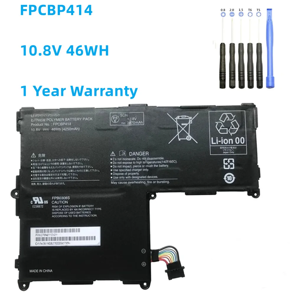 

FPCBP414 FPB0308S CP642113-01 Laptop Battery For Fujitsu Stylistic Q704 FPCBP414 10.8V 46Wh