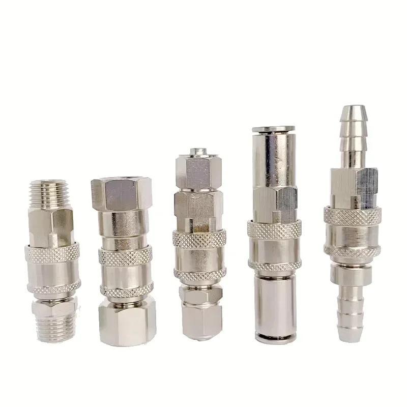 

1/8" 1/4" 3/8" 1/2" BSP Male Female Thread Brass Pneumatic Fitting C Type Mini Quick Coupling Connector For Air Compressor