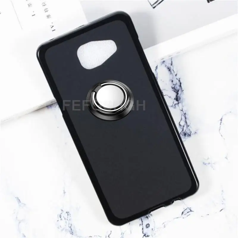 For SAMSUNG Galaxy A5 2016 A510 A510F A510M Back Ring Holder Bracket TPU Soft Silicone protect Case Anti falling shellCase